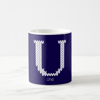 Mug Lettre U de l'alphabet tricoté cosy