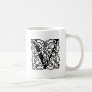 Mug Lettre V Vintage Céleste noeud Monogramme