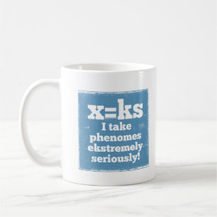 Mug lettre x phenome k phonie sonore