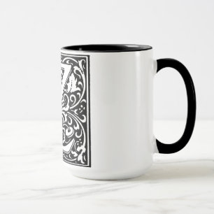 Mug Lettre Z d'alphabet de style de la Renaissance sur