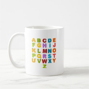 Mug Lettres Mignonnes Alphabet Amusant d'Apprentissage