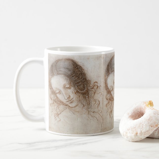 Mug L'étude de Léonard de Vinci sur le chef de Leda (Avec donut)