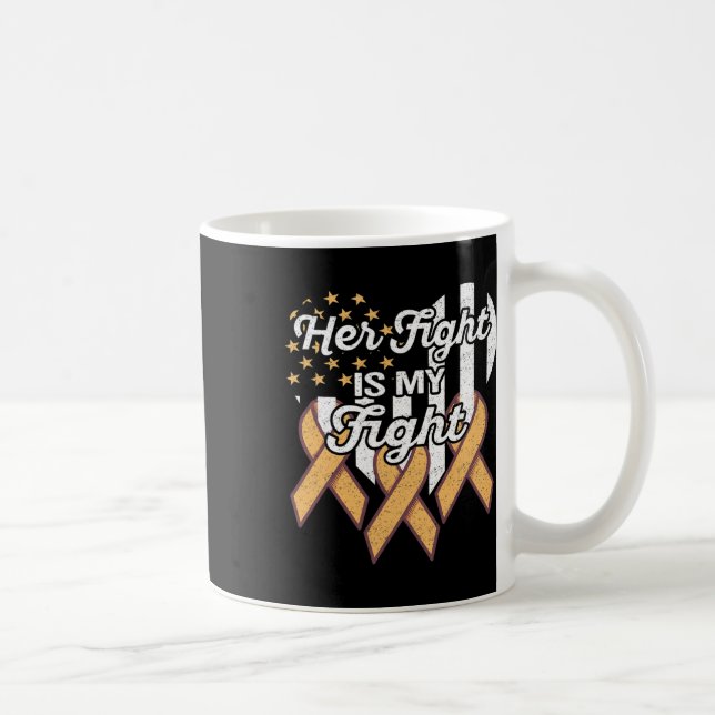 Mug Leucémie Conscience Son Combat Est Mon Combat (Droite)