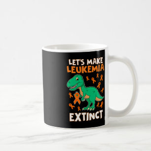 Mug Leukemia Dinosaur Orange Ribbon Hématologue Repti