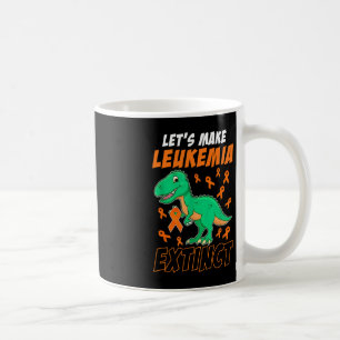 Mug Leukemia Dinosaur Orange Ribbon Hématologue Repti