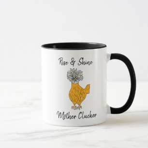 Mug Lève et brillante Mère Clucker Drôle Humour de pou