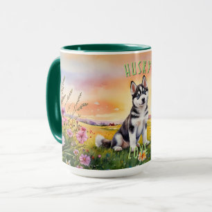 Mug Levée de soleil de Husky Sibérien