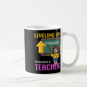 Mug Levelup Enseignant Ck À L'École Amusante Gamer Fil