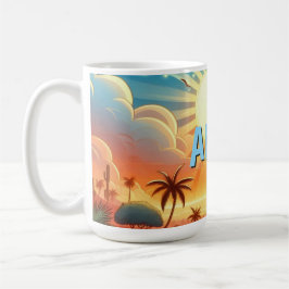 Mug Lever de soleil tropical personnalisé