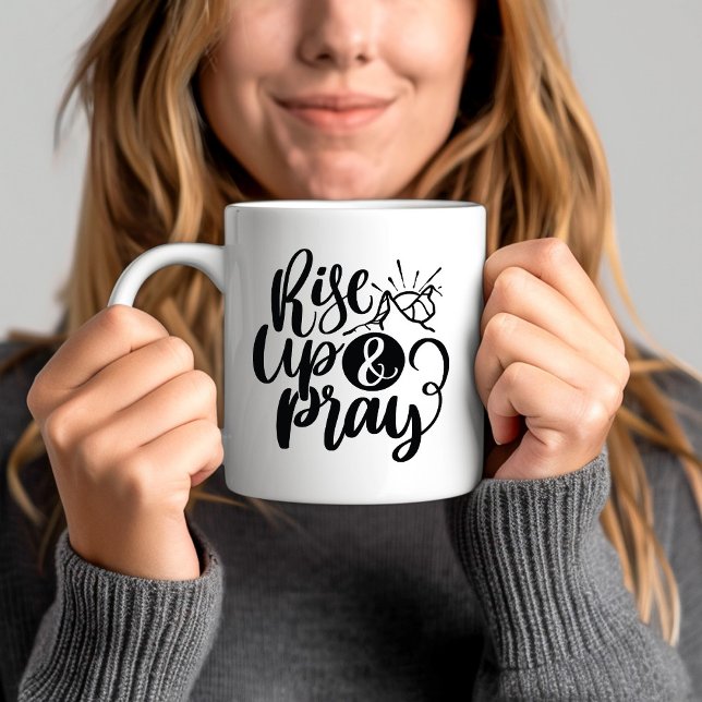 Mug Levez-Vous Et Priez Le Verbe De La Bible (Rise Up And Pray Bible Verse Coffee Mug)