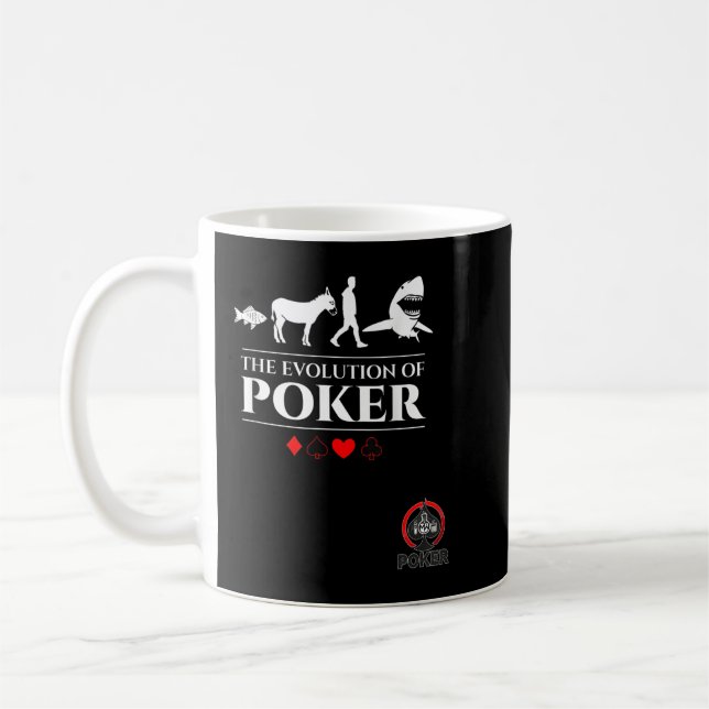 Mug L'évolution du Poker Poker Poker carte homme âne r (Gauche)