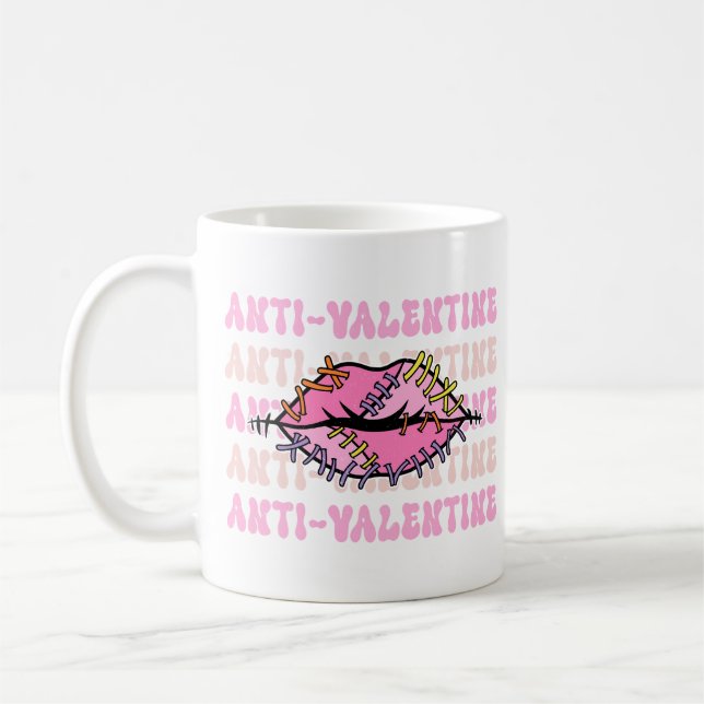 Mug Lèvres roses anti-Valentine (Gauche)