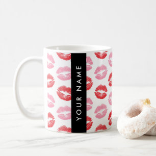 Mug Lèvres Rouges, Lèvres Roses, Baiser, Votre Nom, Pe