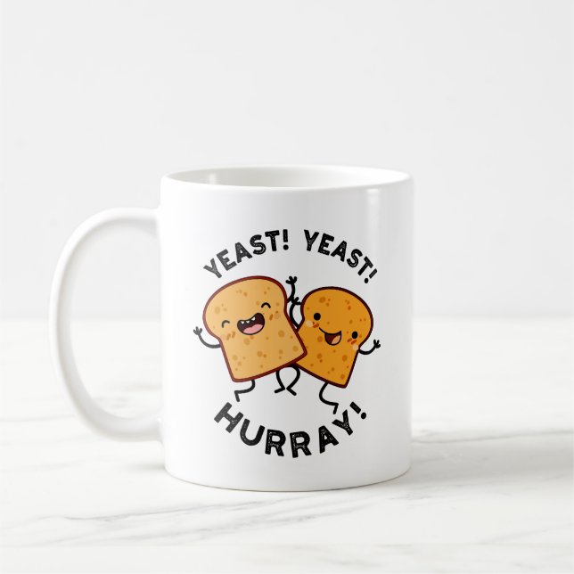Mug Levure de levure Hurray Drôle Puns de pain (Gauche)