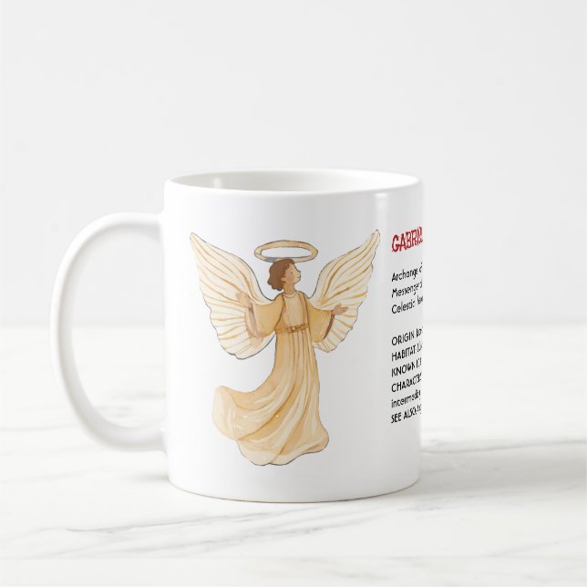 Mug Lexique de l'ange Gabriel, Héraut des Plans Divins (Gauche)
