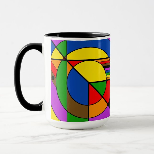 Mug LGBTQ+ POC Rainbow Pride Abstraite géométrique (Gauche)
