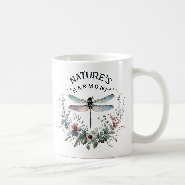 Mug L'harmonie de la nature - libellule artistique (Droite)