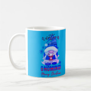 Mug L'HIVER EST GNOME drôle de gnome de noël