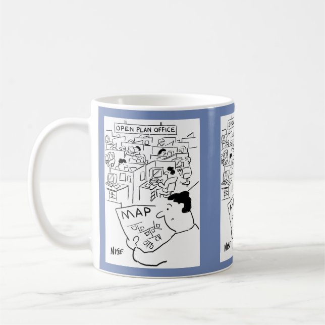 Mug L'homme a besoin d'une carte pour un bureau de pla (Gauche)