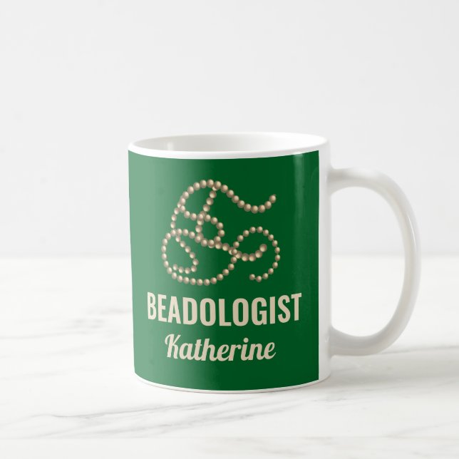 Mug L'humoristique vert BEADOLOGISTE de Lover (Droite)