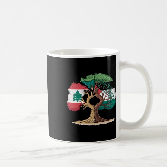 Mug Liban Palestine Drapeau libanais Palestinien (Droite)