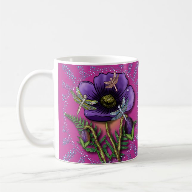 Mug Libellule Coquelicot Pourpre (Gauche)