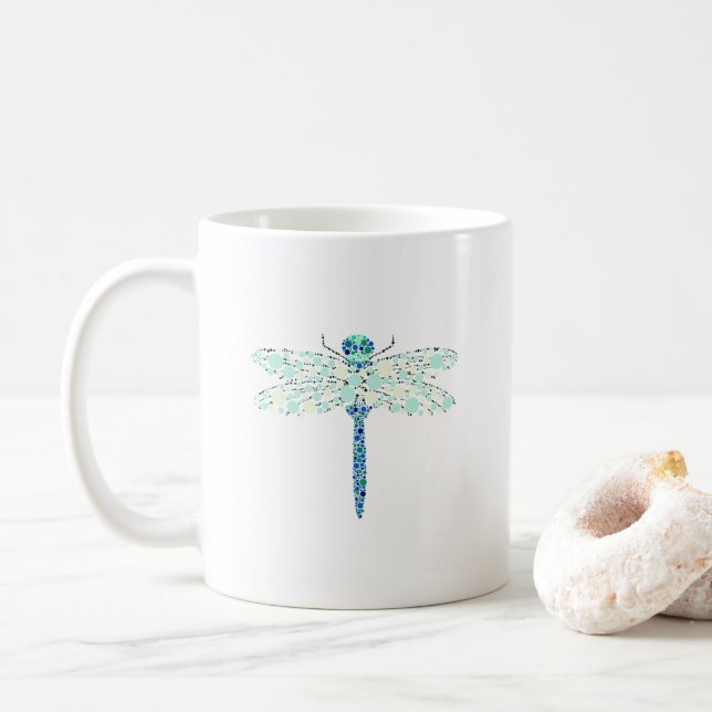 Mug Libellule en Points (Avec donut)