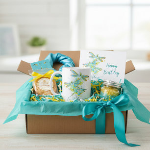 Mug Libellule sarcelle éclaboussure personnalisée