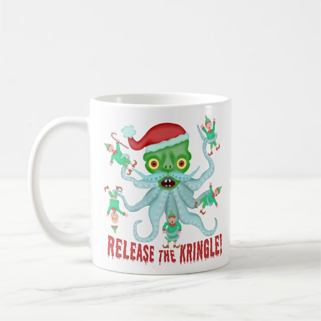 Mug Libération drôle de Noël le Kringle le père noël (Gauche)