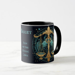 Mug Libra Anniversaire Cadeau Ajouter un nom Beau café