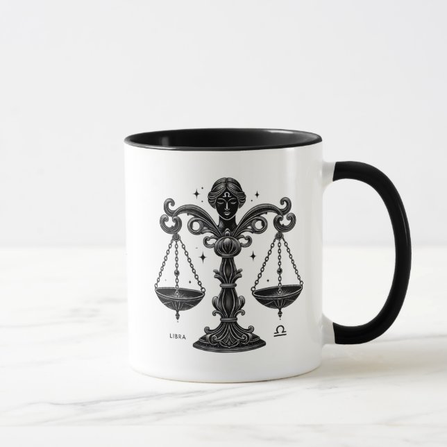Mug Libra Zodiac Astrology Scales Horoscope Gift (Droite)