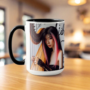 Mug Libra Zodiac Musician Harp