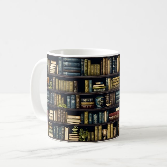 Mug Librairie Librairie Bookworm Lecture Motif (Devant gauche)
