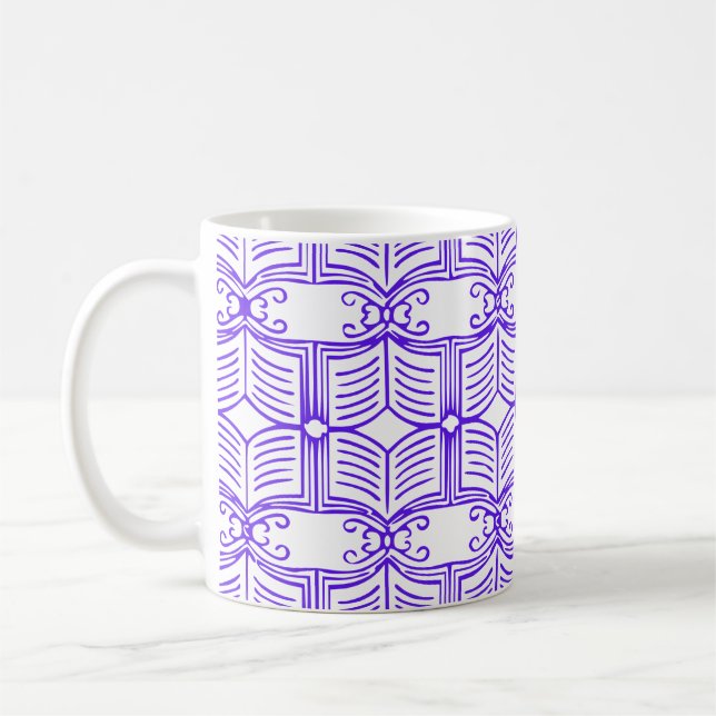 Mug Library Book Pattern  (Gauche)