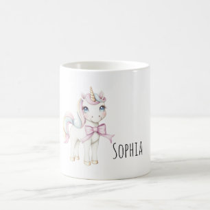 Mug Licorne à ruban rose 