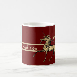 Mug Licorne Héraldique Dorée Élégante