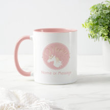 Licorne Magique Moderne Rose Personnalisée pour En