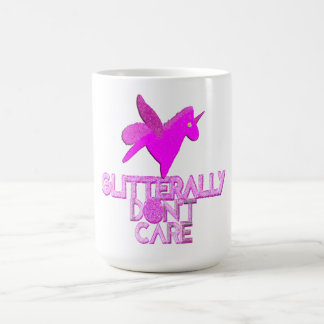 Mug Licorne scintillante pégase paillettes s'en fiche