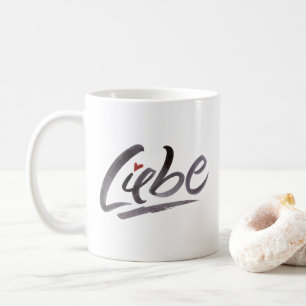 Mug Liebe Love Hertz Valentine's Day Brush Lettering