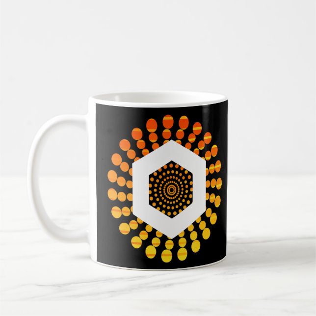 Mug Lien Chainlink Crypto Devise Cercle Orange Sunse (Gauche)