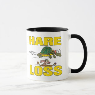 Mug lièvre perte drôle cheveux perte fable jeu de mo