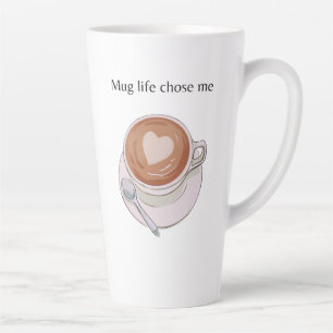 Mug Life Chose Me Minimalistische Latte-Tasse Milchtasse