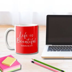 Mug Life is Beautiful Blog Brand Website - Red