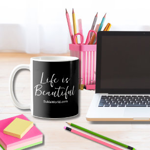 Mug Life is Beautiful Blog Marque Website - Noir