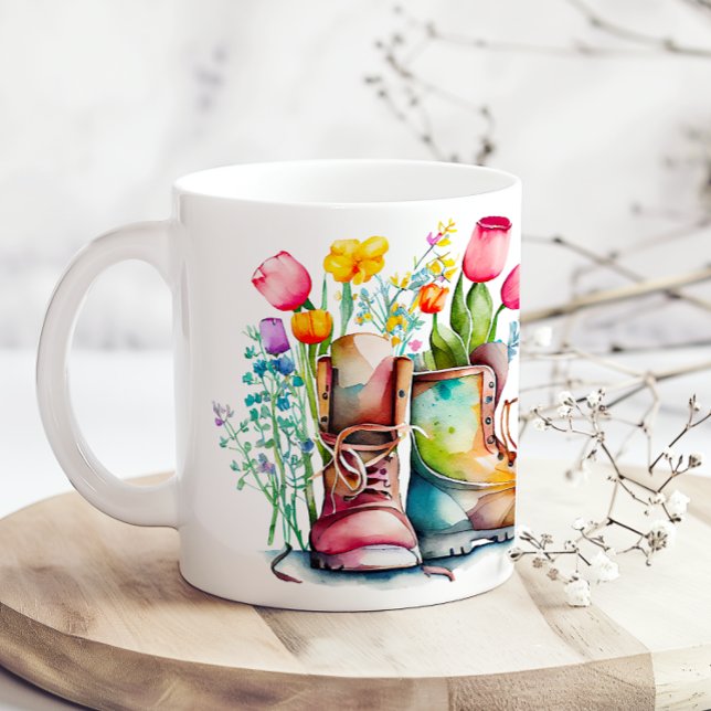 Mug Life Is Better In The Garden Floral Boots (Créateur téléchargé)
