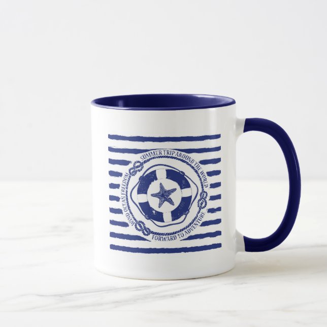 Mug Lifebuoy et étoiles de mer (Droite)