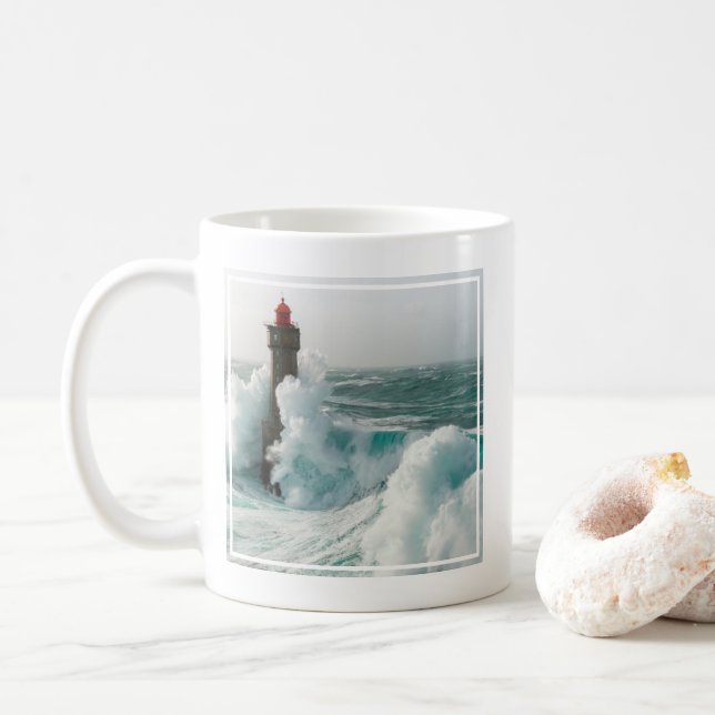 Mug Lighthouses | Jument Lighthouse Ouessant France (Avec donut)