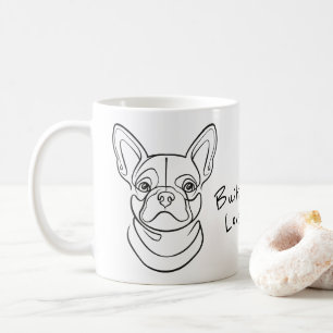 Mug Ligne artistique Bouledogue français. Construit pe