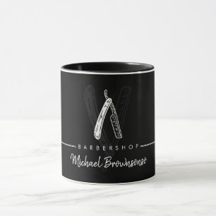 Mug Ligne artistique élégante en noir et blanc Logo Ca