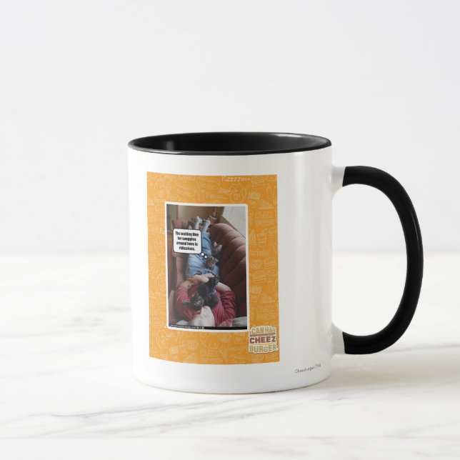 Mug Ligne d'attente pour des câlins (Droite)